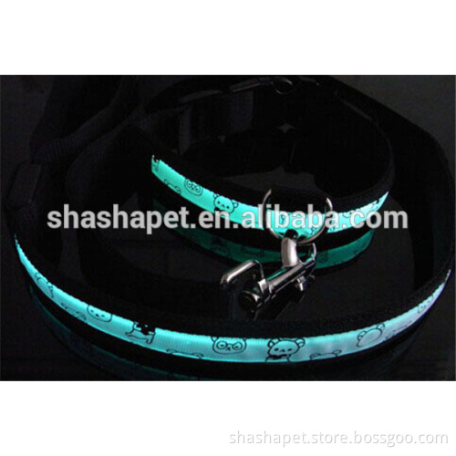 Waterproof LED Dog Collar and Leash Value Combo with LED Collar and leash